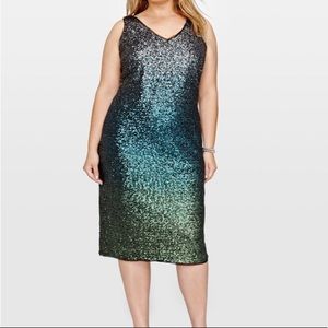 RACHEL Rachel Roy Plus Size Ombre Sequin Dress NWT